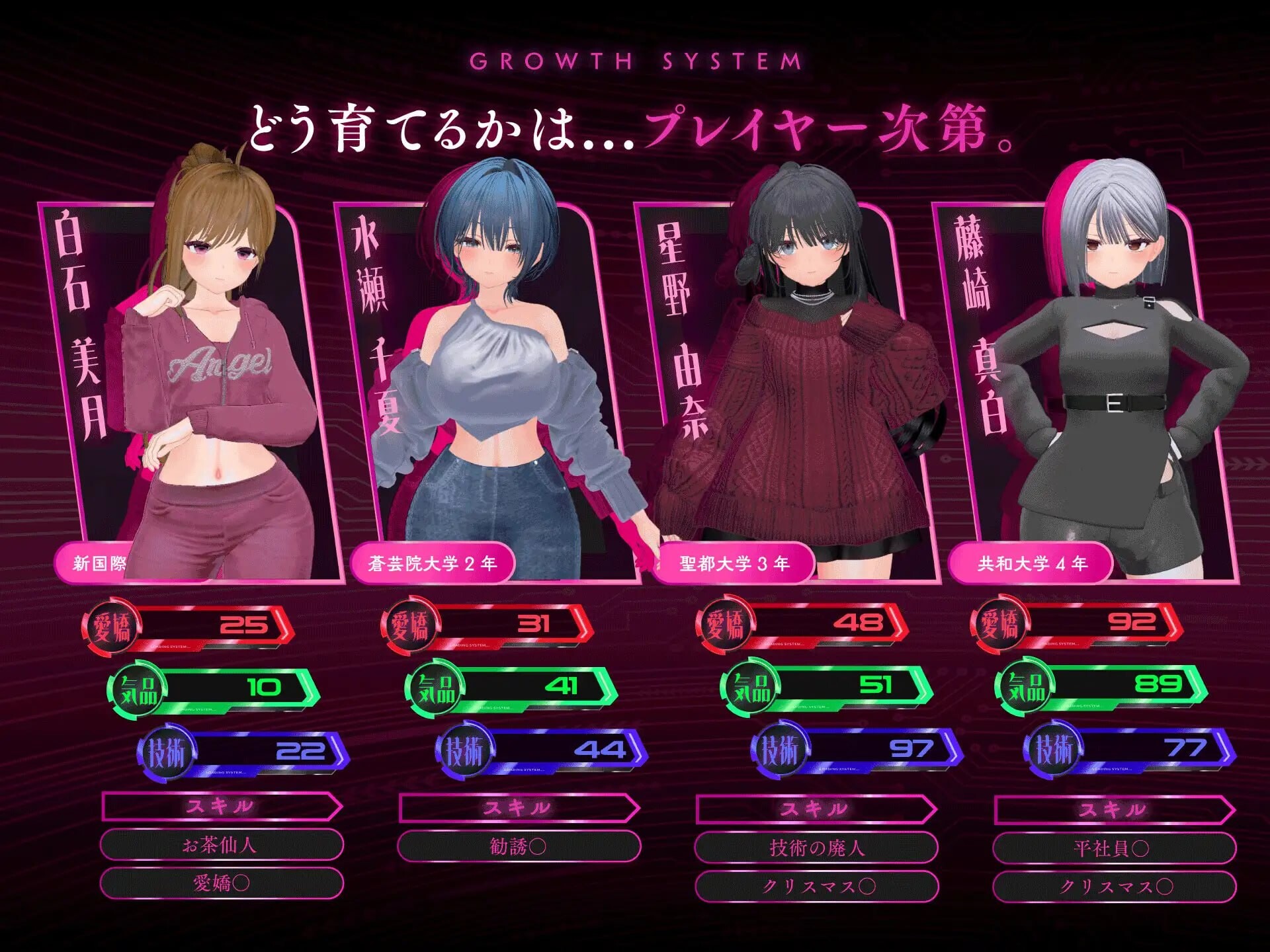 新作[互动SLG/3D作品/动态] 爸爸活大流行-女子大学生碧池化计划- パパ活パンデミクス – 女子大生ビッチ化計画 – 内嵌AI汉化版 去码版 [900M]