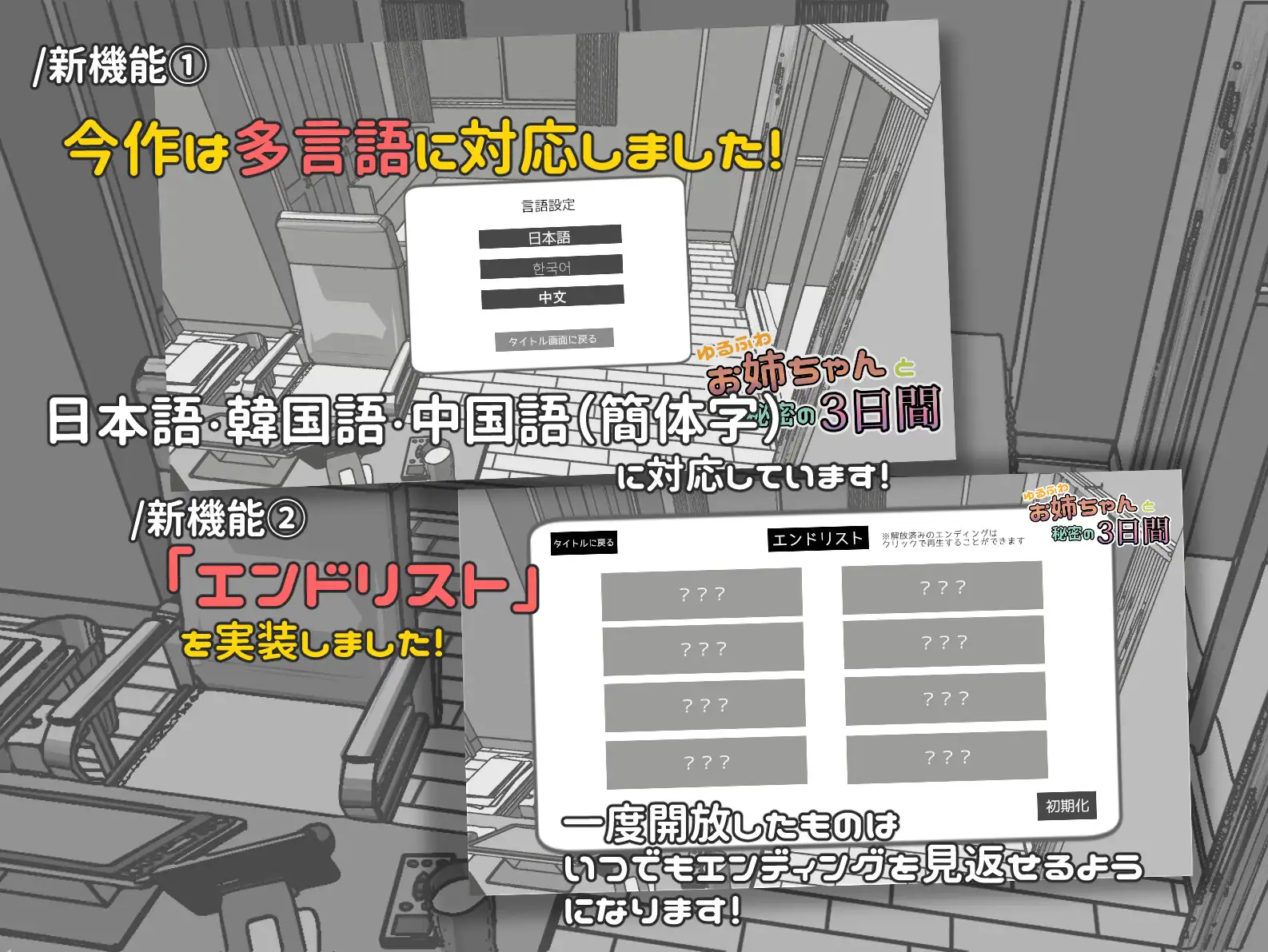 新作[日式SLG/姐姐×正太] 与温柔可爱的大姐姐一起的秘密三天 ゆるふわお姉ちゃんと秘密の3日間 官中版 [PC+安卓 1.50G]