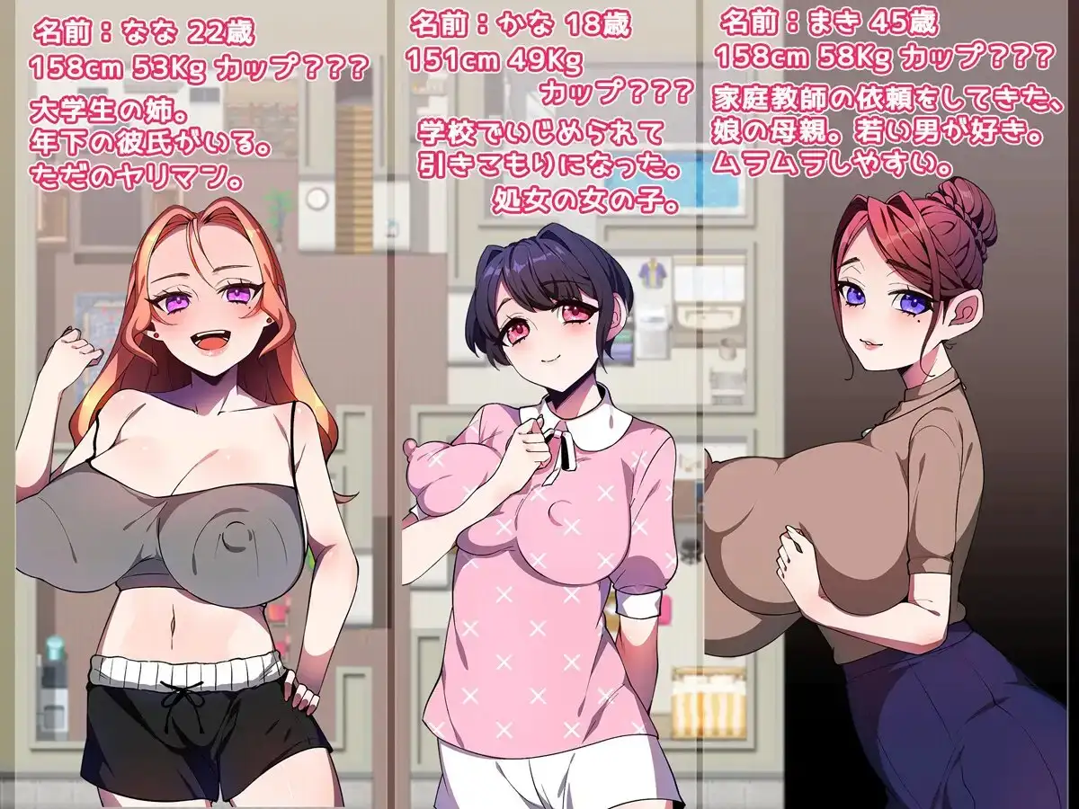 新作[拨作RPG/巨乳/爆乳] 家庭教师成为家人。 家庭教師が家族になる。  内嵌AI汉化版+作弊码 [PC+安卓760M]